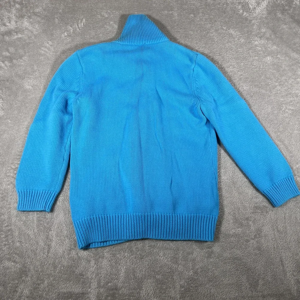 Lauren Ralph Lauren‎ Knit Sweater Womens Small Blue Gold Buttons Cardigan